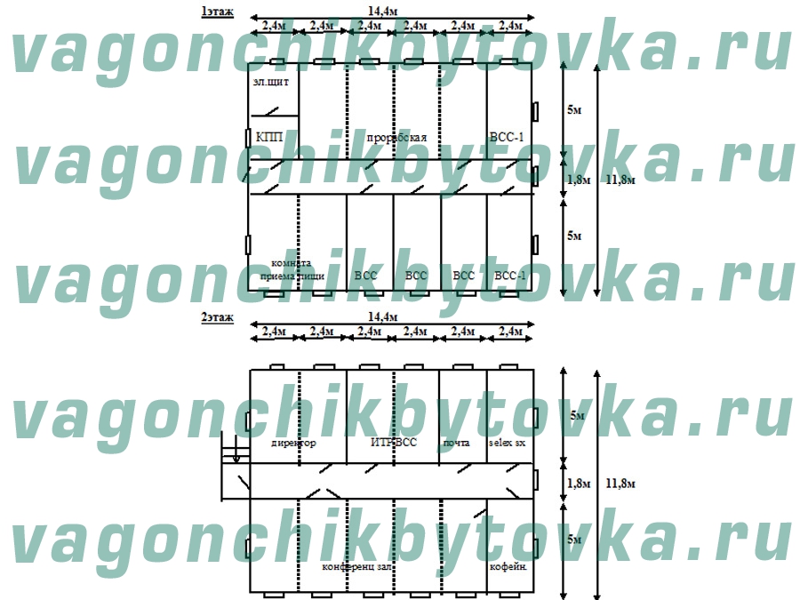 Модульное двухэтажное административно-бытовое здание Модульное двухэтажное административно-бытовое здание