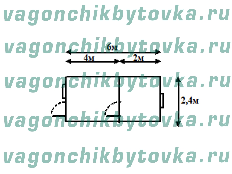 Жилой металлический вагончик 6м Жилой металлический вагончик 6м