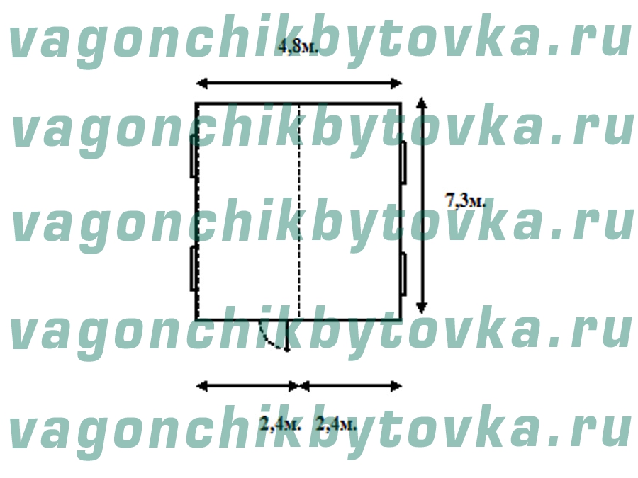 Офис модульный из 2-х БК Офис модульный из 2-х БК