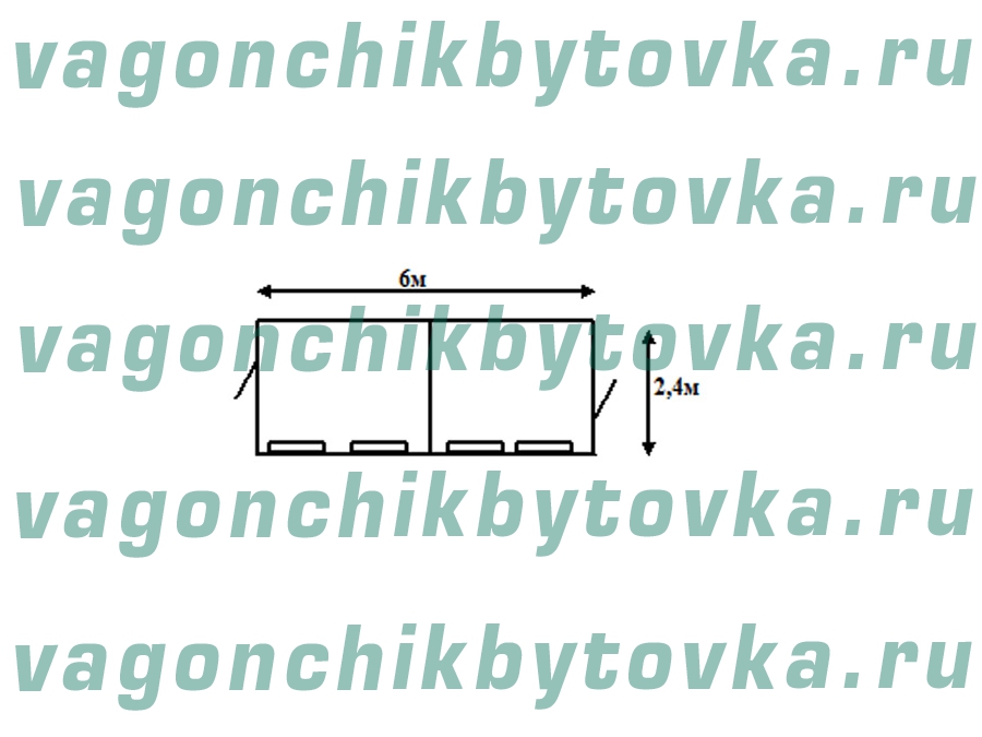 Торговый павильон на два отдела из вагончика 6м Торговый павильон на два отдела из вагончика 6м