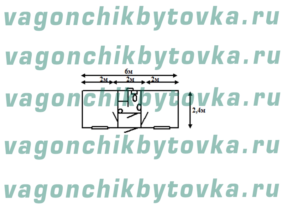 Дачный вагончик 6м для проживания в летнее и зимнее время Дачный вагончик 6м для проживания в летнее и зимнее время