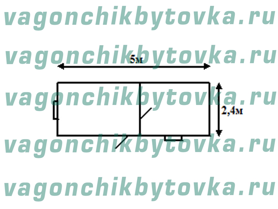Торговый павильон из вагончика-бытовки 5м Торговый павильон из вагончика-бытовки 5м