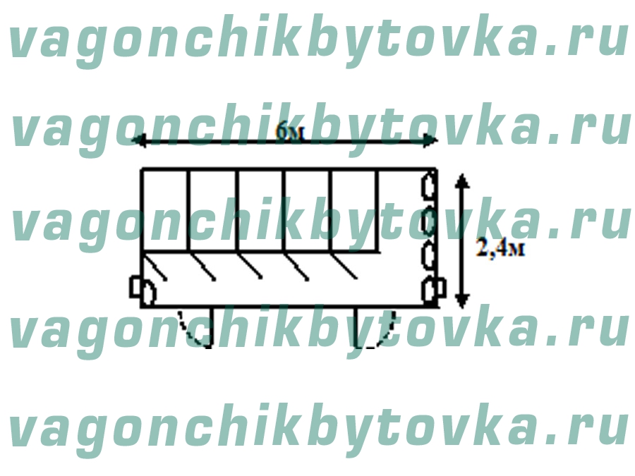 Вагончик 6м под душевую Вагончик 6м под душевую
