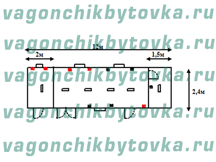 Сервисный центр из БК 12м Сервисный центр из БК 12м