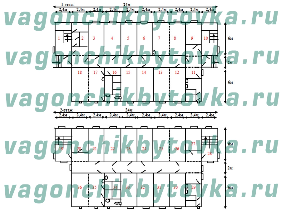 АБК модульный двухэтажный АБК модульный двухэтажный