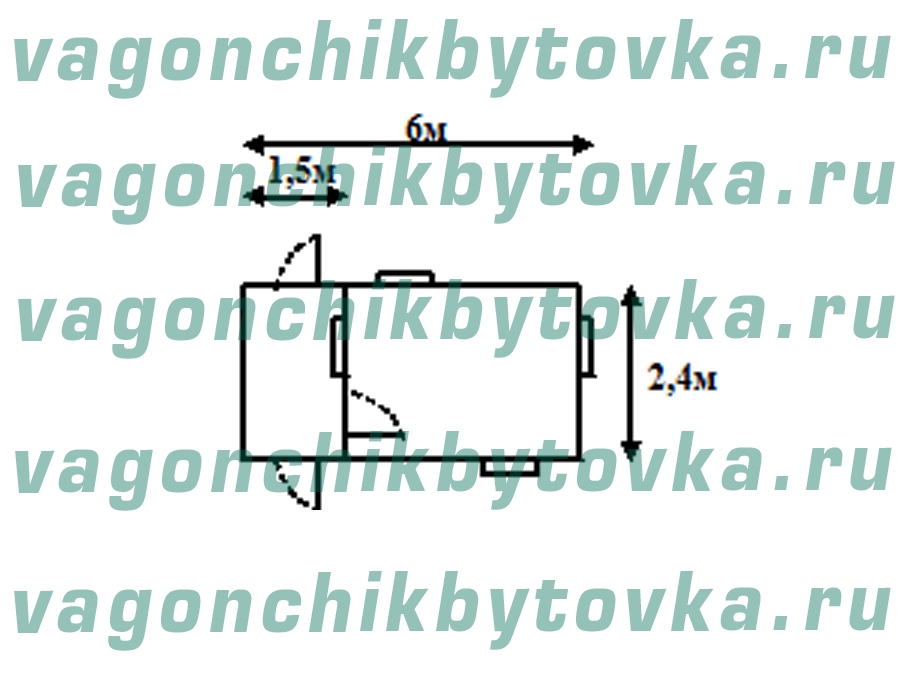 Проходная с бытовым помещением из БК 6м Проходная с бытовым помещением из БК 6м
